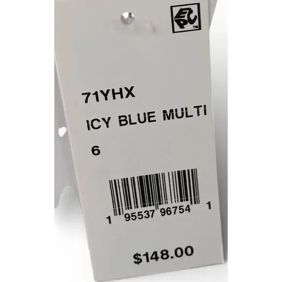 New with Tags French Connection Icy Blue Floral Midi Dress Size 6 Cottagecore - Picture 13 of 16